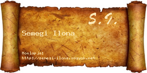 Semegi Ilona névjegykártya